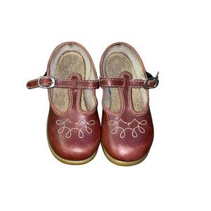 Vintage Dyna-Kids Mary Jane Shoes Girls 8 Leather Brown Used